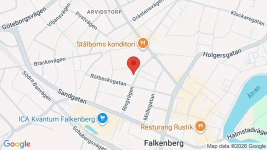 Lägenheter att hyra i Falkenberg - kort over placeringen