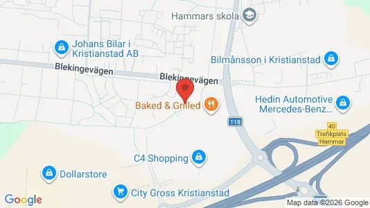 Lägenheter att hyra i Kristianstad - kort over placeringen