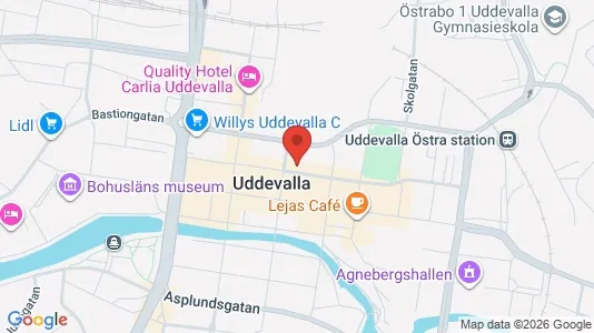 Lägenheter att hyra i Uddevalla - kort over placeringen