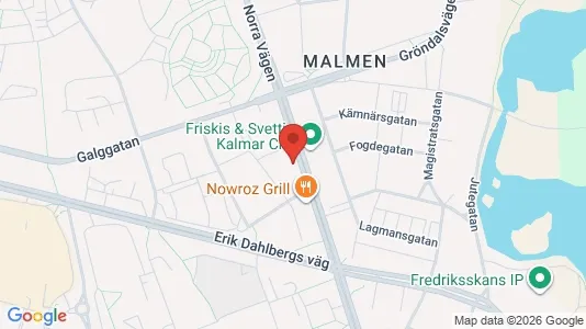Lägenheter att hyra i Kalmar - kort over placeringen