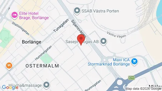 Lägenheter att hyra i Borlänge - kort over placeringen