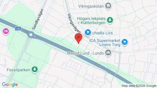 Lägenheter att hyra i Lund - kort over placeringen