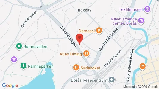 Lägenheter att hyra i Borås - kort over placeringen