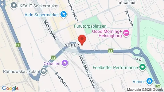 Lägenheter att hyra i Helsingborg - kort over placeringen