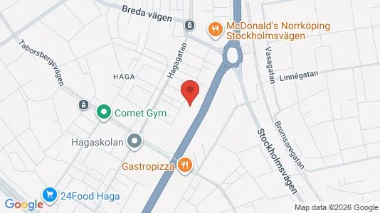 Lägenheter att hyra i Norrköping - kort over placeringen