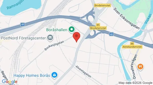 Lägenheter att hyra i Borås - kort over placeringen