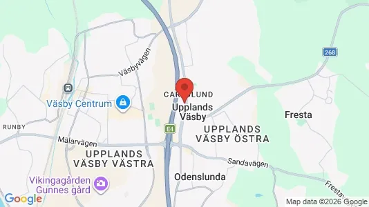 Hus att hyra i Upplands Väsby - kort over placeringen