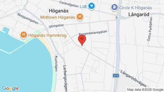 Lägenheter att hyra i Höganäs - kort over placeringen