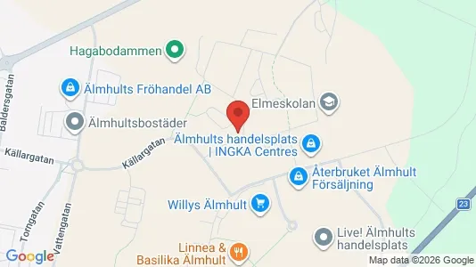 Lägenheter att hyra i Älmhult - kort over placeringen