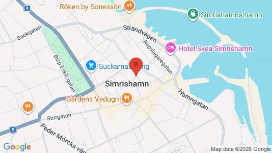Lägenheter att hyra i Simrishamn - kort over placeringen