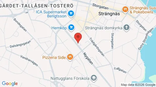 Lägenheter att hyra i Strängnäs - kort over placeringen