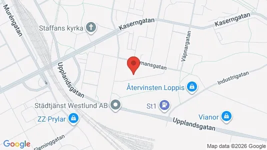 Lägenheter att hyra i Gävle - kort over placeringen
