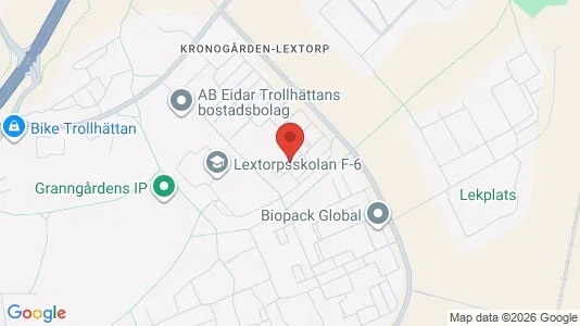 Lägenheter att hyra i Trollhättan - kort over placeringen