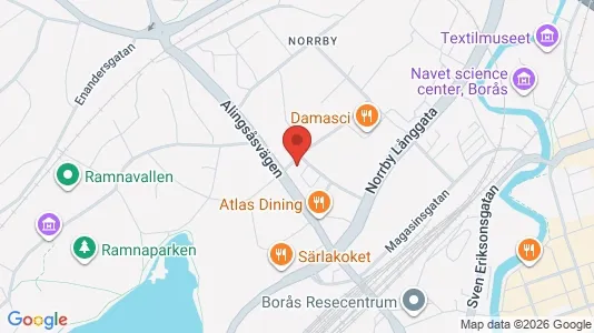 Lägenheter att hyra i Borås - kort over placeringen