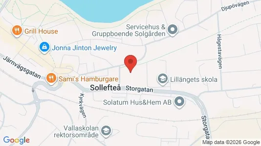 Lägenheter att hyra i Sollefteå - kort over placeringen