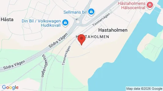 Lägenheter att hyra i Hudiksvall - kort over placeringen