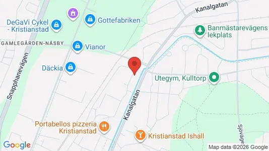 Lägenheter att hyra i Kristianstad - kort over placeringen