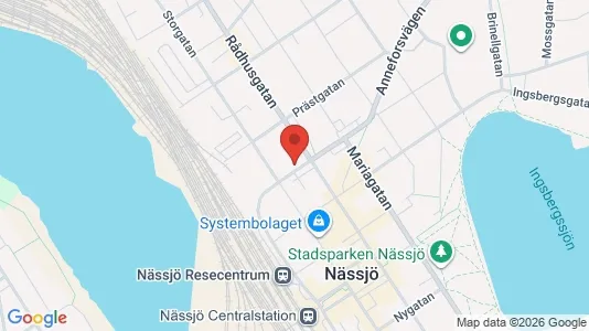 Lägenheter att hyra i Nässjö - kort over placeringen