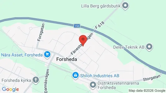Lägenheter att hyra i Värnamo - kort over placeringen