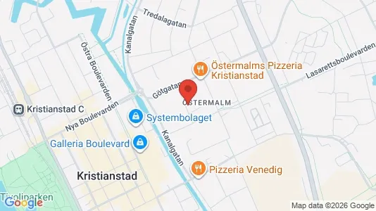 Lägenheter att hyra i Kristianstad - kort over placeringen