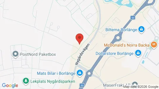 Lägenheter att hyra i Borlänge - kort over placeringen
