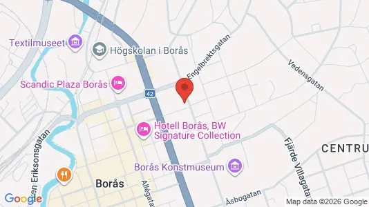 Lägenheter att hyra i Borås - kort over placeringen