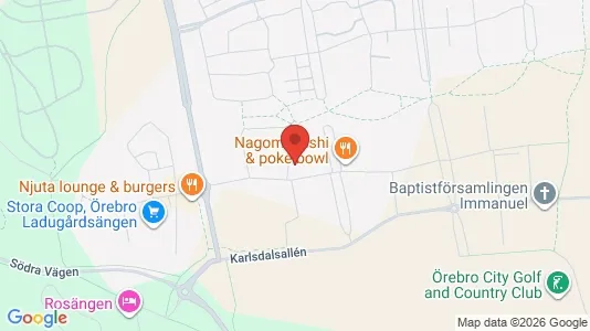 Lägenheter att hyra i Örebro - kort over placeringen