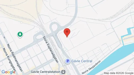 Lägenheter att hyra i Gävle - kort over placeringen