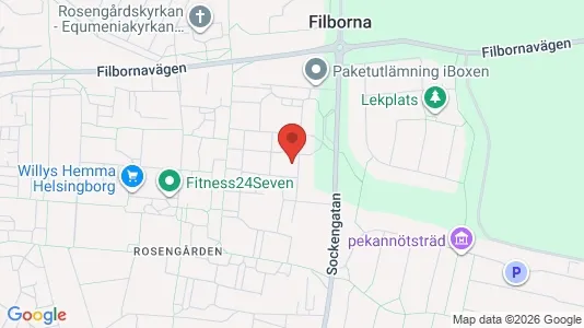 Lägenheter att hyra i Helsingborg - kort over placeringen