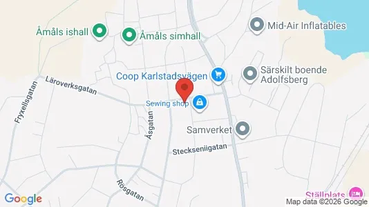 Lägenheter att hyra i Åmål - kort over placeringen
