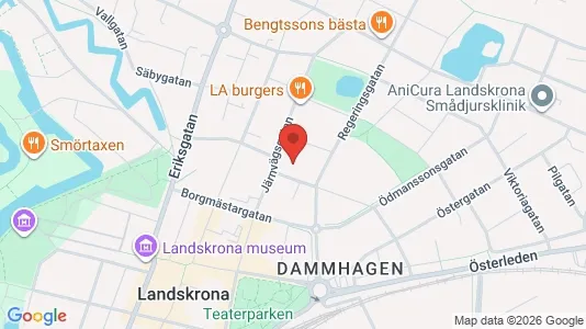 Lägenheter att hyra i Landskrona - kort over placeringen