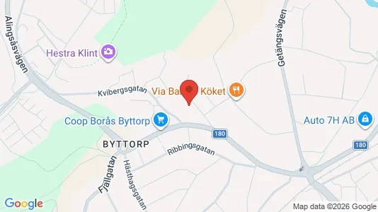 Lägenheter att hyra i Borås - kort over placeringen