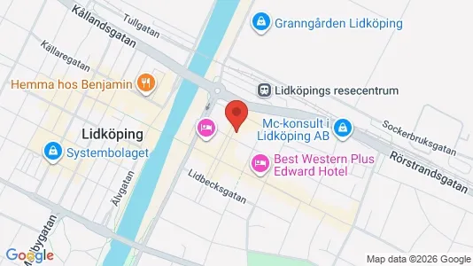Lägenheter att hyra i Lidköping - kort over placeringen