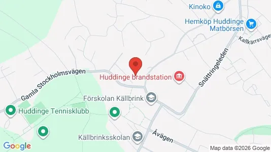 Lägenheter att hyra i Huddinge - kort over placeringen