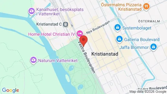 Lägenheter att hyra i Kristianstad - kort over placeringen