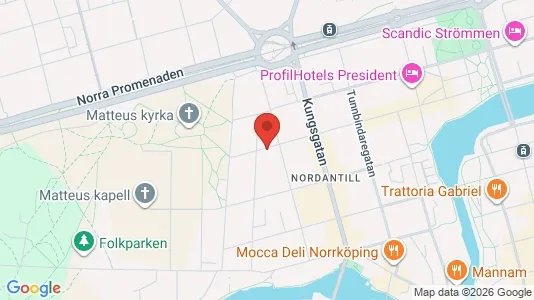 Lägenheter att hyra i Norrköping - kort over placeringen