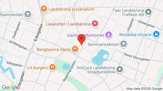 Lägenheter att hyra i Landskrona - kort over placeringen