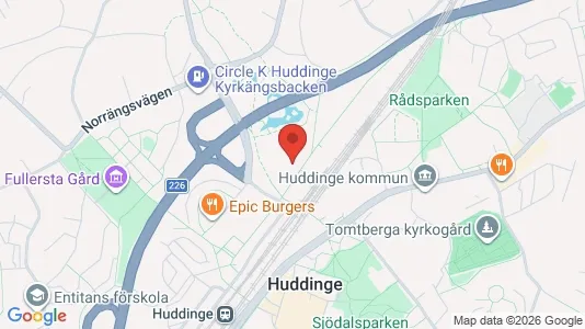 Lägenheter att hyra i Huddinge - kort over placeringen
