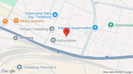 Lägenheter att hyra i Trelleborg - kort over placeringen