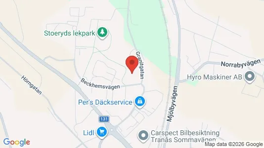Lägenheter att hyra i Tranås - kort over placeringen