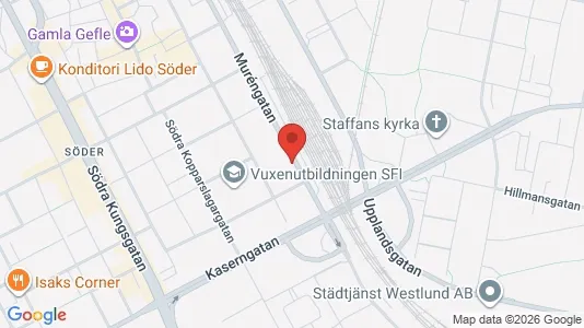 Lägenheter att hyra i Gävle - kort over placeringen