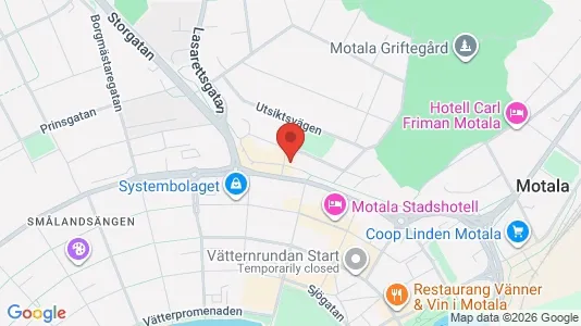 Lägenheter att hyra i Motala - kort over placeringen