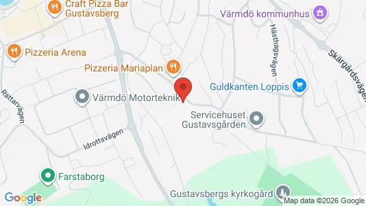 Rum att hyra i Värmdö - kort over placeringen