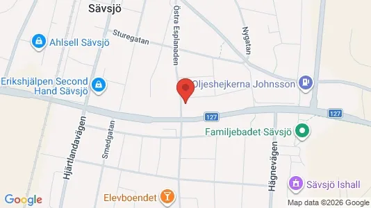 Lägenheter att hyra i Sävsjö - kort over placeringen
