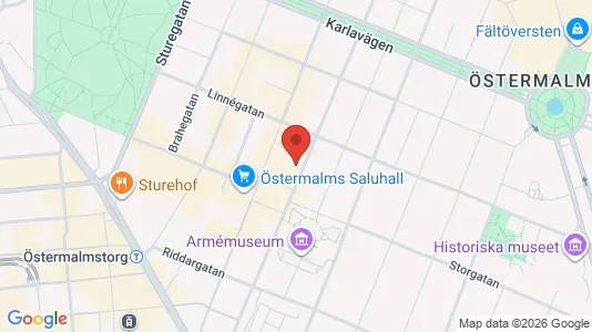 Lägenheter att hyra i Östermalm - kort over placeringen