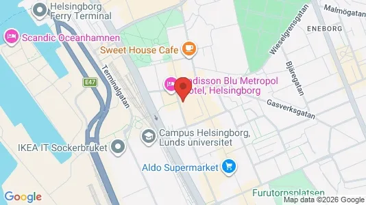 Lägenheter att hyra i Helsingborg - kort over placeringen