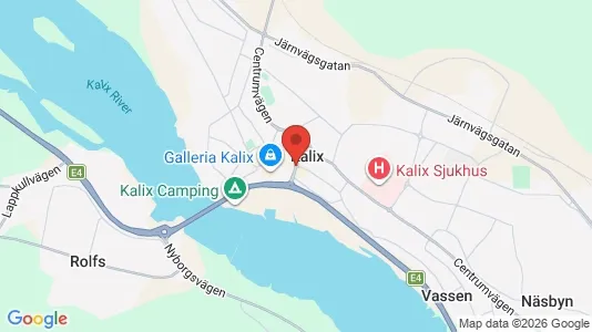 Hus att hyra i Kalix - kort over placeringen