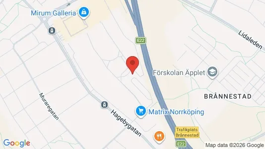 Lägenheter att hyra i Norrköping - kort over placeringen