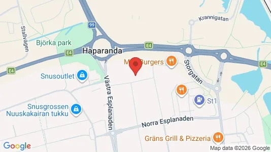 Lägenheter att hyra i Haparanda - kort over placeringen
