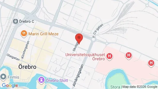 Lägenheter att hyra i Örebro - kort over placeringen
